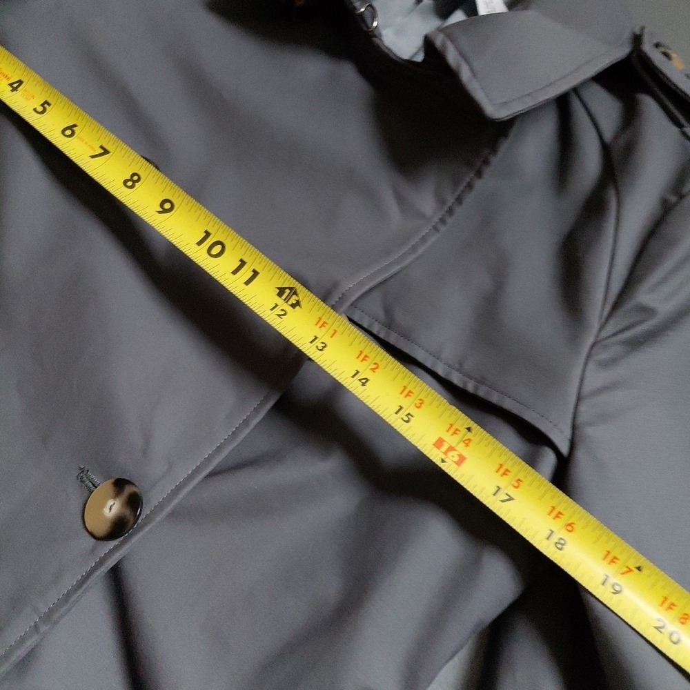 NEW MANGO MNG $159 GRAY LONG DOUBLE BREASTED TRENCH COAT Size XS Belted Luxury - Picture 14 of 16